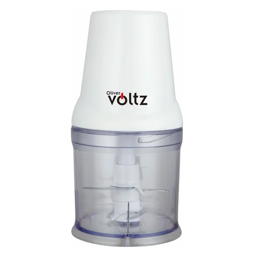 Tocator electric pentru alimente Oliver Voltz OV51111C, 400 W, 500 ml, Lama dubla, Alb