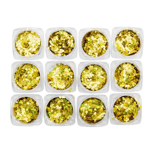 Paiete Unghii Rotunde set 12 buc - Auriu