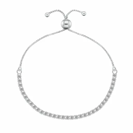 Brilio Silver Brățară elegantă din argint cu zirconi transparente BRC169W