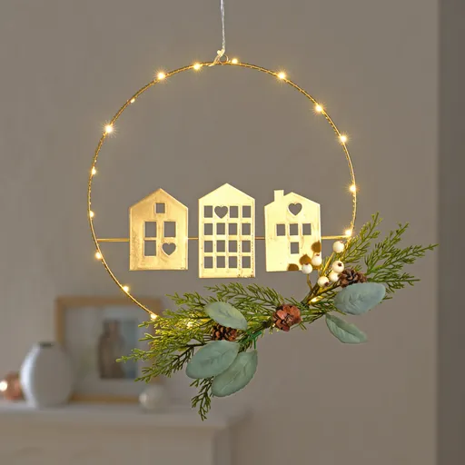 Coroniță de metal cu LED-uri