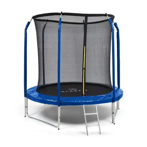 KLARFIT Jumpstarter, trambulină, 2,5 m Ø, plasă 120 kg max., 195 cm Ø zonă de sărituri