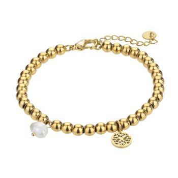 Marc Malone Brățară cu margele placată cu aur Layla Gold Bracelet MCB23015G