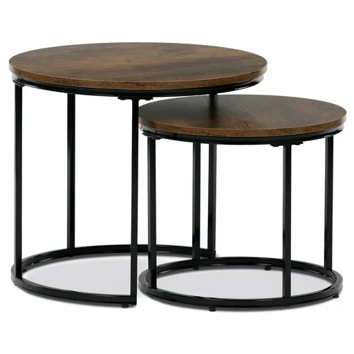 Set de măsuțe auxiliare, lemn vechi, 2 buc.