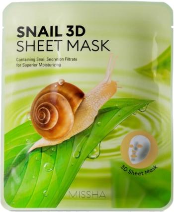 Missha Mască de față hidratantă cu extract de melc Snail 3D (Sheet Mask) 23 g