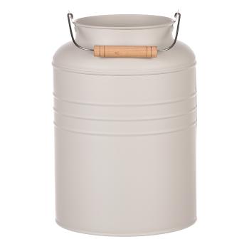 Kovová váza Pail sivohnedá, 13 x 18 x 26 cm