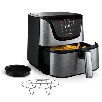 Klarstein AeroVital Deluxe Hot Air Fryer, 1700 W, inclusiv accesorii, 8 programe, inclusiv accesorii, 200°C, Cronometru