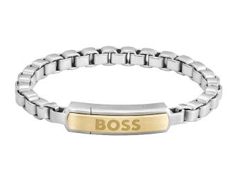 Hugo Boss Brățară bicoloră atemporală din oțel pentru bărbați Devon 1580597 19 cm