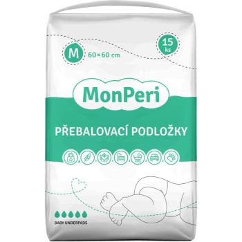 MonPeri Baby Underpads Size M suport pentru schimbat scutecele de unică folosință 60x60 cm 15 buc