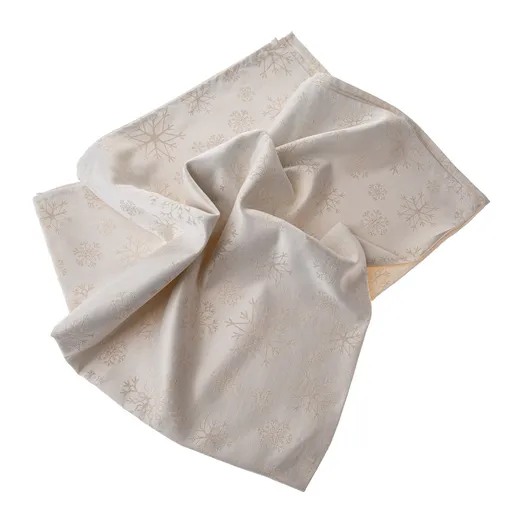 Fată de masă de Crăciun impermeabilă Flori aurii,140 x 140 cm