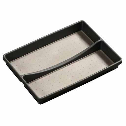 Organizator de plastic Kesper 30093, 2 compartimente, gri, 32,5 x 23 x 4,5 cm