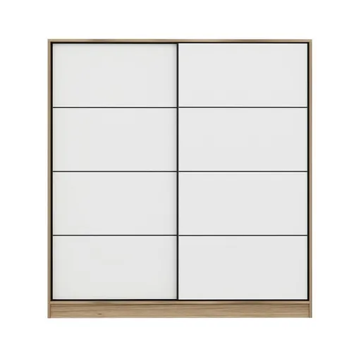 Dulap pentru haine, Hanah Home, Kale, 180x190x52 cm, Alb / Dore