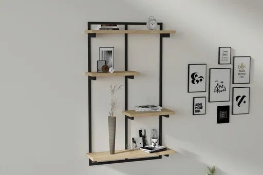 Raft de perete, Hanah Home, Dodo, 70x120x15 cm, Maro