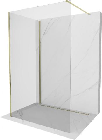 MEXEN/S Kioto Sprchová zástěna WALK-IN 120 x 70, transparent, zlatá 800-120-212-50-00-070