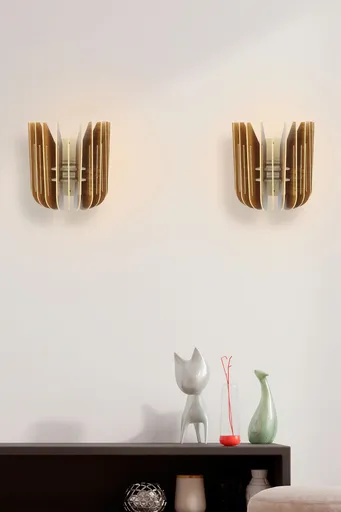 Aplica de perete, Opviq, 390FLH2128, Maro