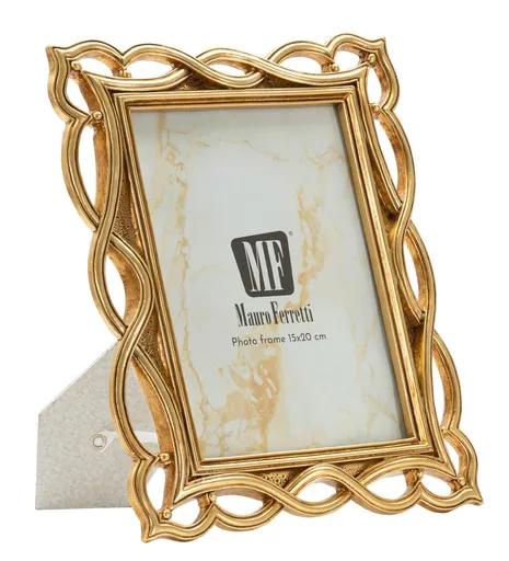 Rama foto Wave, Mauro Ferretti, 15x20 cm, polirasina/sticla, auriu