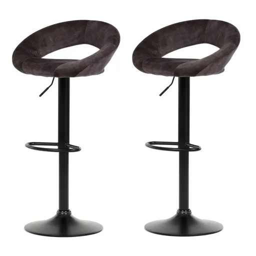 Set de scaune de bar AUB-822 BR4, 2 buc., maro