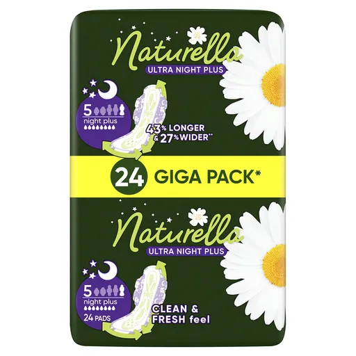 Naturella Absorbante igienice de noapte pentru femei Ultra Night Plus 24 bucăți