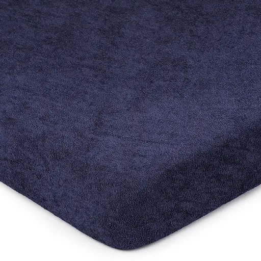 Cearșaf de pat 4Home din frotir, albastru, 90 x 200 cm, albastru închis, 90 x 200 cm