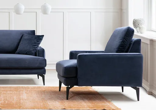 Fotoliu, Atelier del Sofa, 560ARE1703, Albastru navy