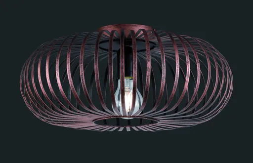 Plafoniera Johann, TRIO, 40x17 cm, 60W, 1x E27, metal, cupru antic