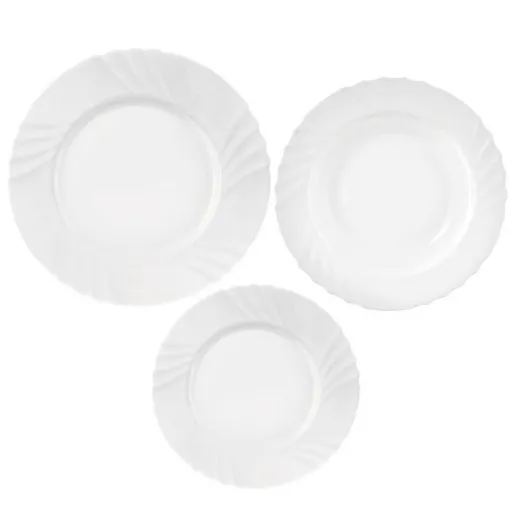 Set de masă Orion Luna 18 piese, rotund, cuvaluri