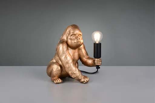 Lampa de masa Kong, RL, 22x15x23 cm, 10W, 1x E14, polirasina, auriu