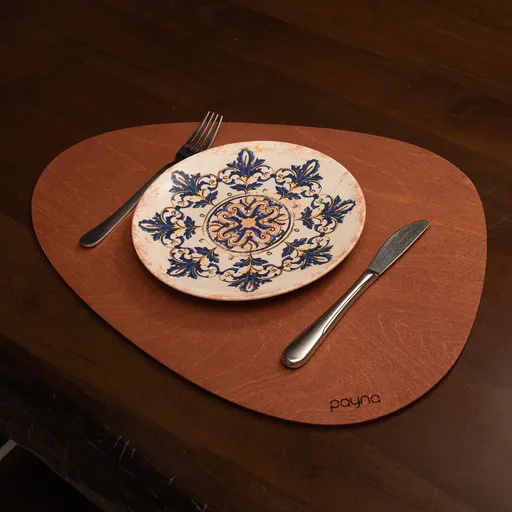 Set de covorașe de masă din lemn, Hermia, 790PYN1168, Dimensiune: 33 x 45 cm (6 bucăți), Roz