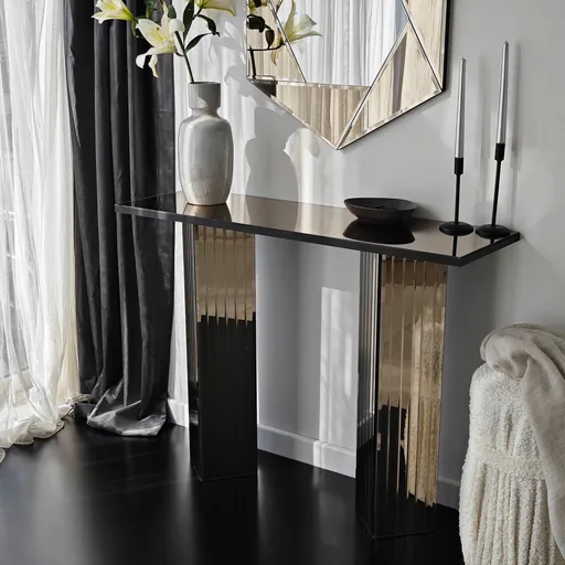 Dulap, Hanah Home, Dresser 2B, 105x80x34 cm, Bronz