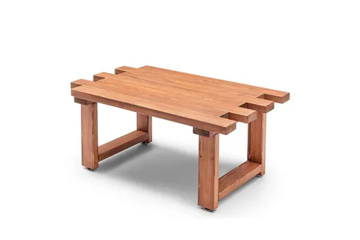 Masuta de cafea pentru gradina, Hanah Home, Abant, 104x48x65 cm, Maro