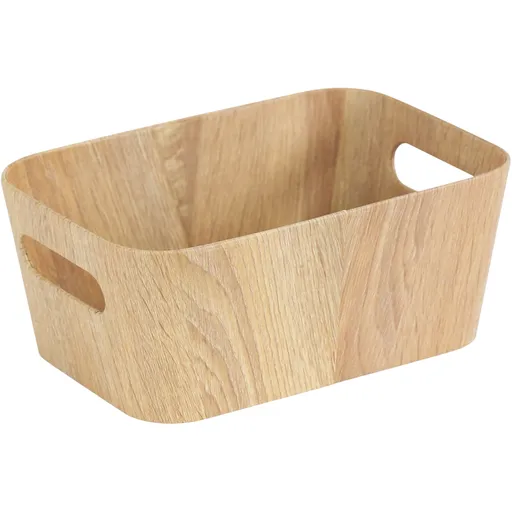 Set de 2 coșuri de depozitare Kitchisimo 26 × 18 × 11 cm, natur, naturală, S