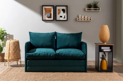Canapea extensibila 2 locuri, Atelier del Sofa, 859FTN2871, Verde petrol