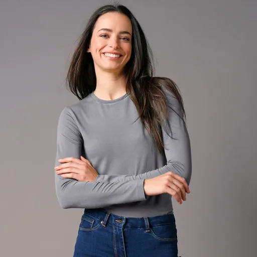 Tricou elastic cu guler rotund