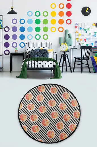 Covoras de baie, L'essentiel Maison, Tranche Circle Djt 200, Multicolor