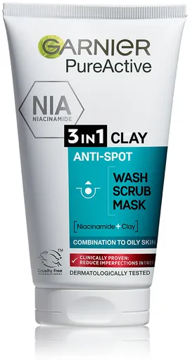 Garnier Gel de curatare, peeeling și masca 3in1 Pure 150 ml