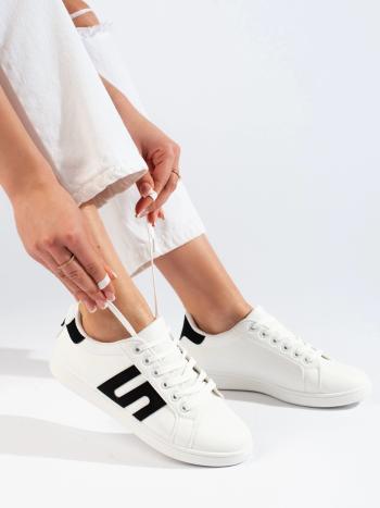 Adidași trendy pentru femei albe fără toc