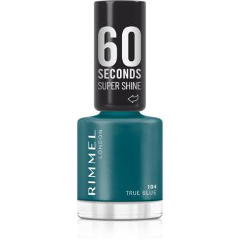 Rimmel 60 Seconds Super Shine körömlakk árnyalat 104 True Blue 8 ml