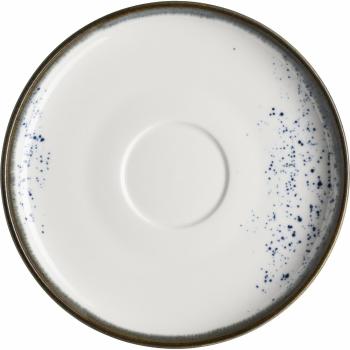 Mäser Farfurie de cafea Pintar Alb puncte albastre14 cm, albastru, L