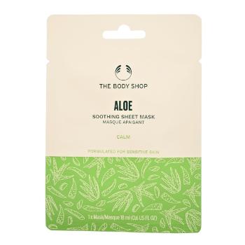The Body Shop Mască calmantă și exfoliantă pentru față Aloe (Soothing Sheet Mask) 18 ml