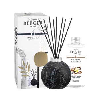 Maison Berger Paris Set cadou difuzor de arome Marbrure Black + reumplere Amber Powder 180 ml