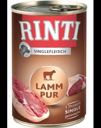 RINTI Singlefleisch Lamb Pure 400 g Hrana umeda monoproteica pentru caini, cu miel