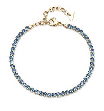 Brosway Brățară tenis placată cu aur cu zirconiu cubic albastru Desideri BEI108