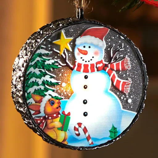 LED ornament de Crăciun „Om de zăpadă”