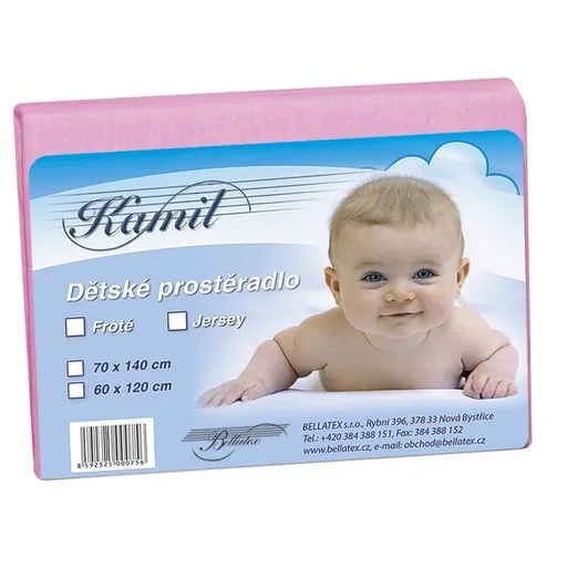 Cearşaf jersey pentru copii, roz, 70 x 140 cm, roz, 70 x 140 cm