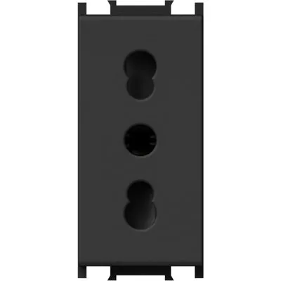 Modul Priza st. italian 1M 16A ST IP20 Negru, TEM Modul TEM-VM30SB-U