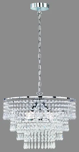 Candelabru Orient, RL, 42x150 cm, 40W, 3x E14, metal, argintiu