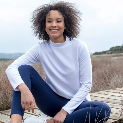 Tricou Molton cald cu guler ridicat