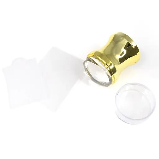 Stampila pentru unghii cu matrita, set, gold