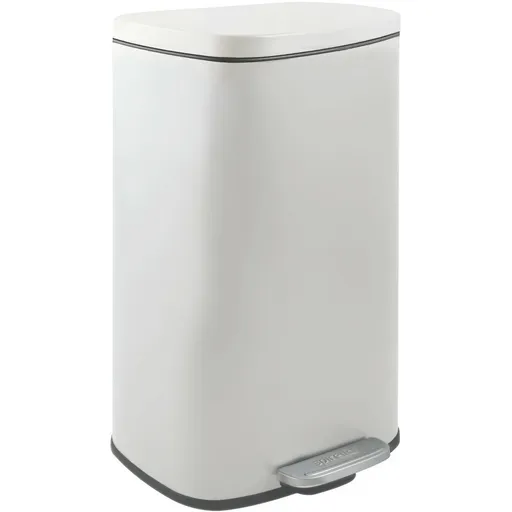 Coș de gunoi cu pedală soft-close Spirella Akira30 l, alb mat, alb, 30 l