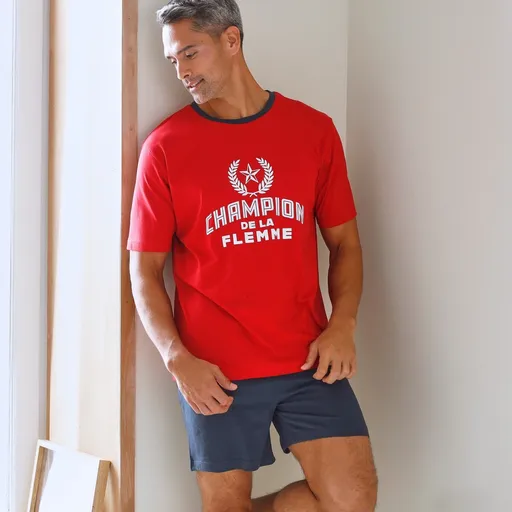 Pijama imprimată cu pantaloni scurți