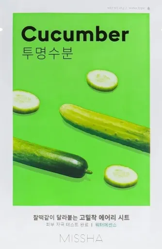Missha Mască de față hidratantă cu extract de castravete Cucumber (Airy Fit Sheet Mask) 19 g